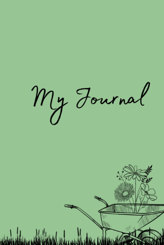 Green Wheelbarrow Flower Journal
